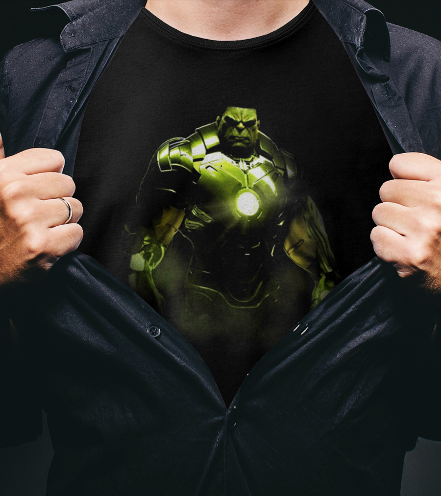 HULK IRON MAN Crossover Marvel Comics Hulkbuster Armor Fusion T-Shirt