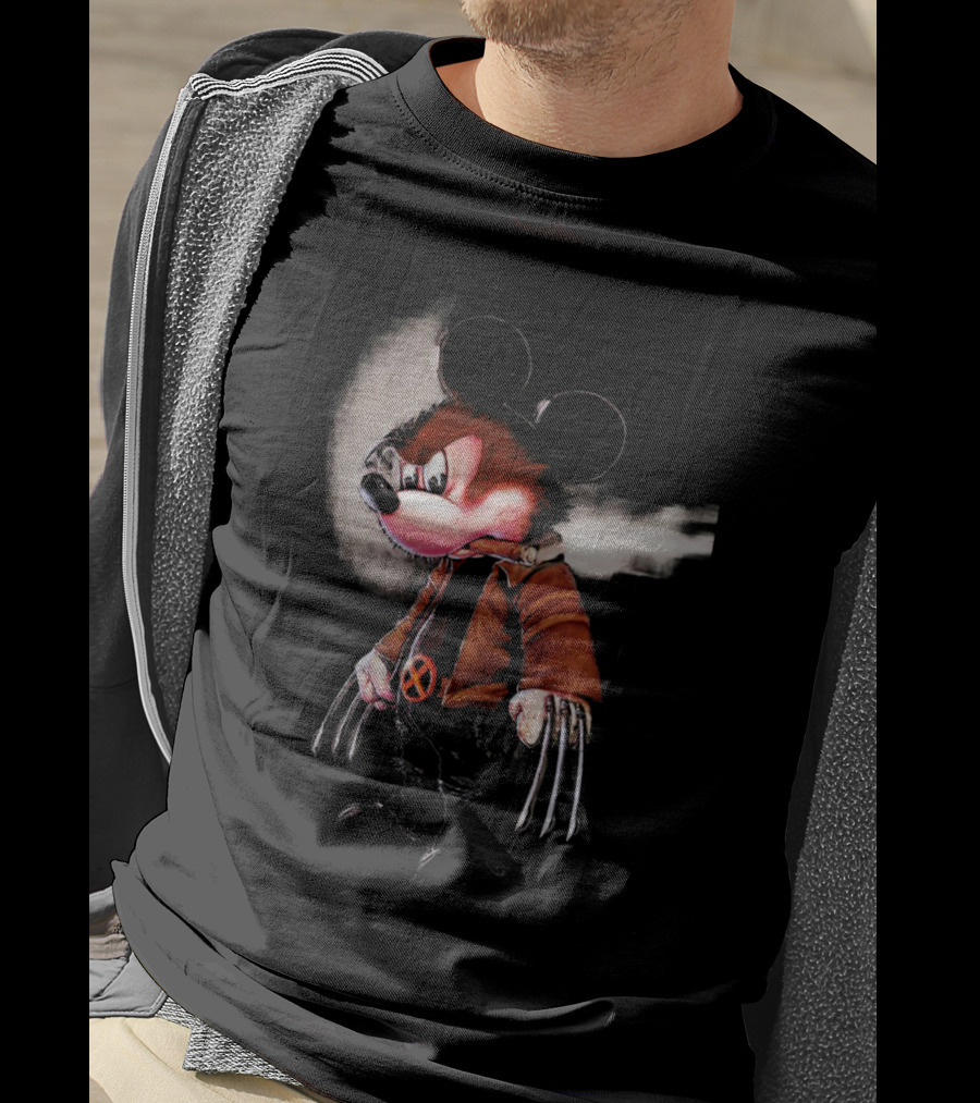 Mickey Mouse Wolverine X-Men Mashup T-Shirt