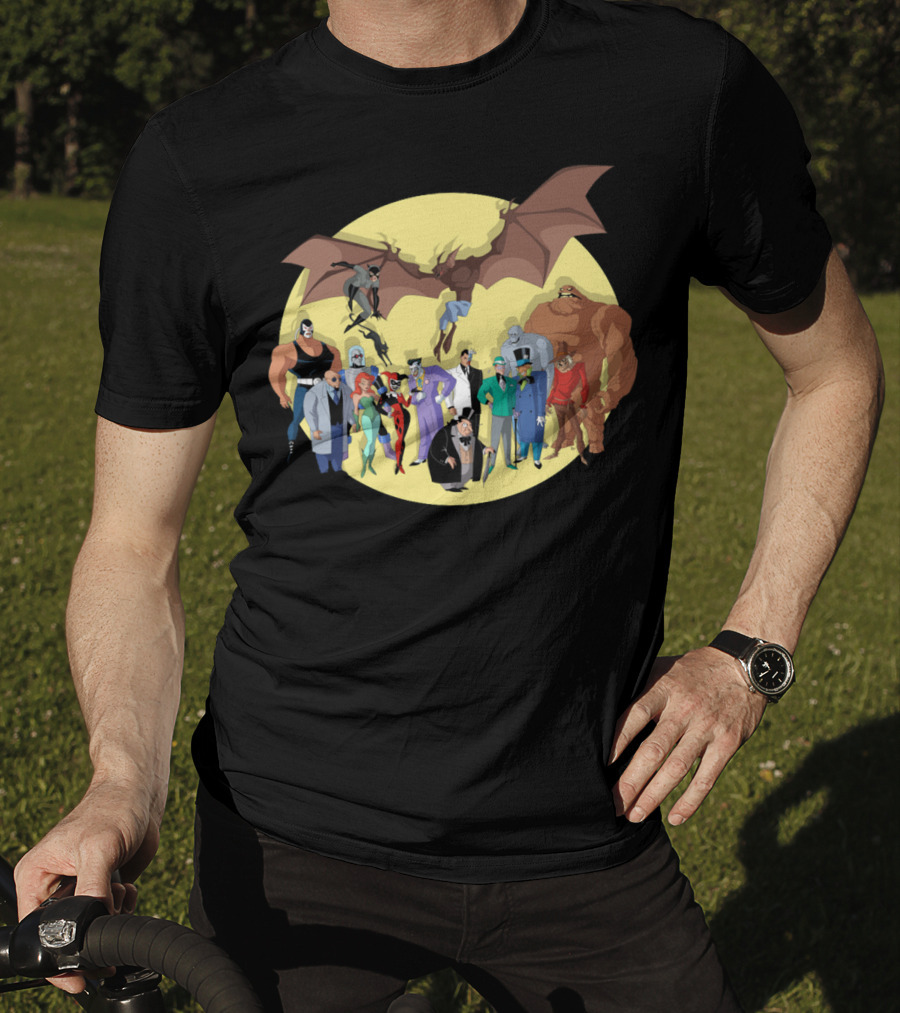 The Rogues Gallery Batman Villains Group With Joker Riddler Catwoman And Penguin Iconic Characters T-Shirt