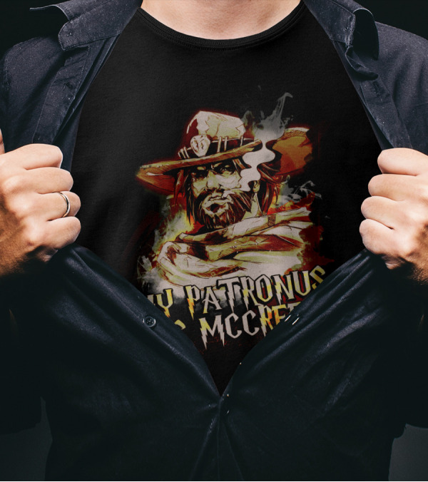 Overwatch McCree My Patronus Wizardry Meme Fusion T-Shirt