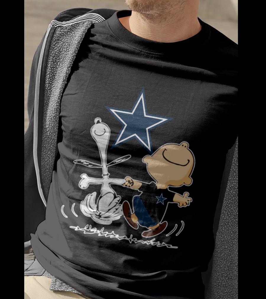 Dallas Cowboys Snoopy And Charlie Brown Dancing With Star T-Shirt