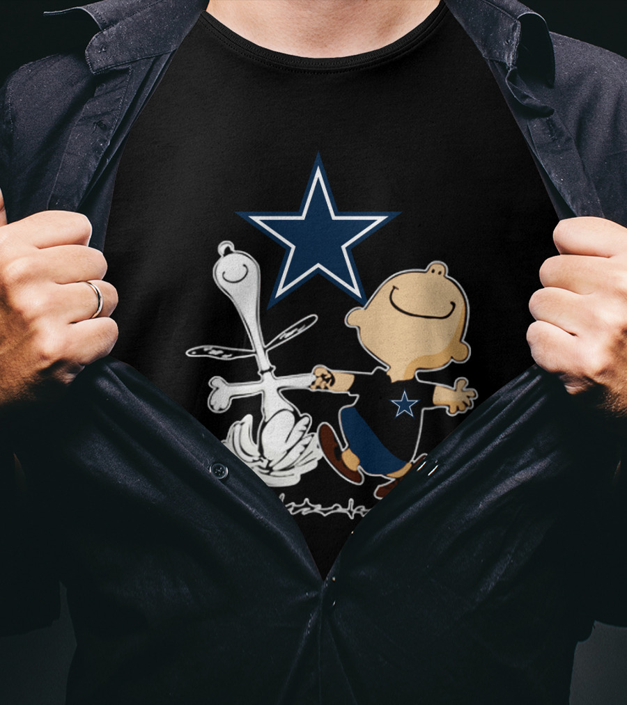 Dallas Cowboys Snoopy And Charlie Brown Dancing With Star T-Shirt