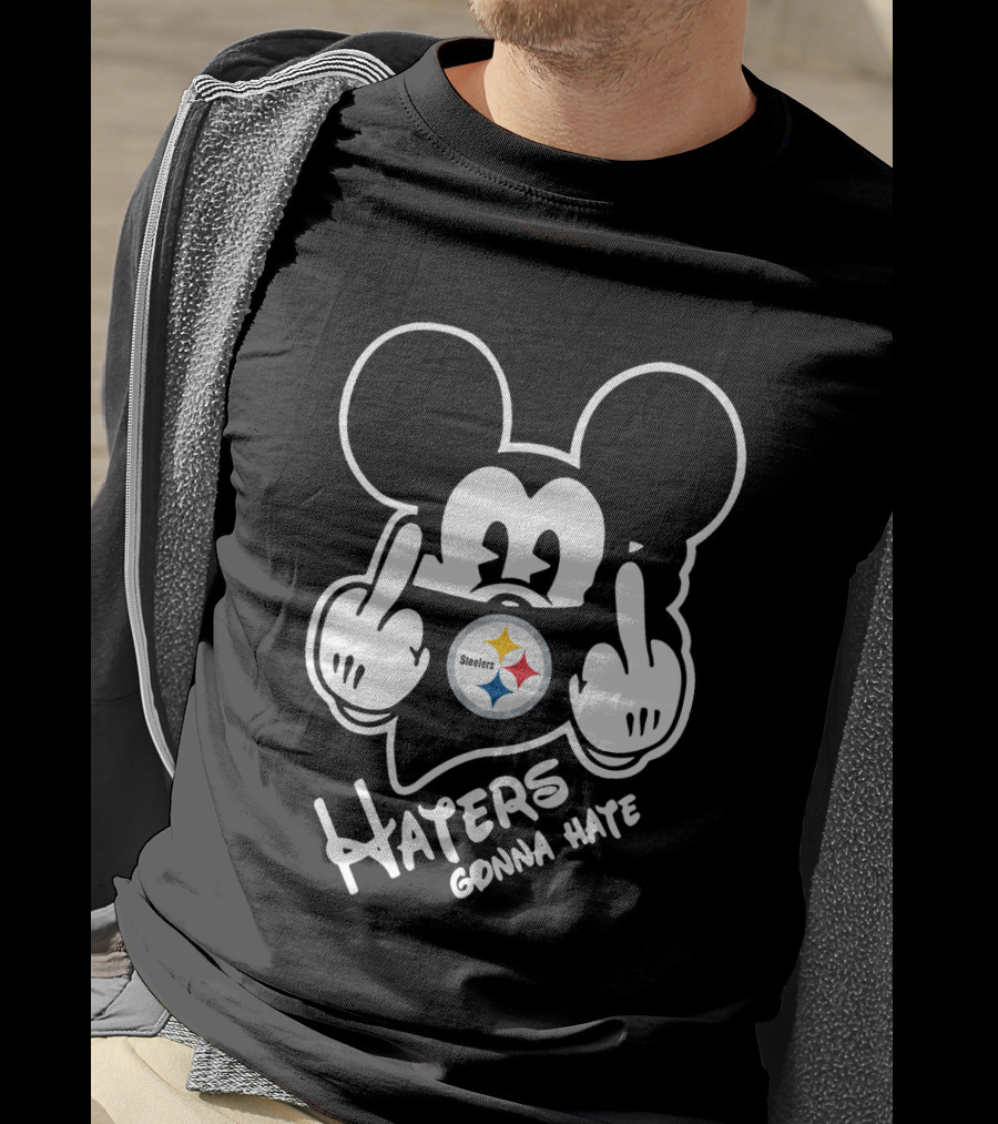 Haters Gonna Hate Pittsburgh Steelers Mickey Mouse T-Shirt