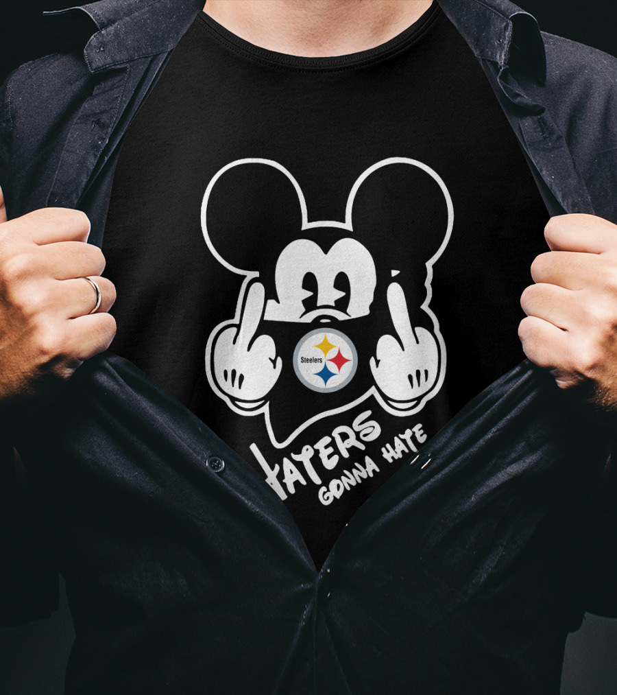 Haters Gonna Hate Pittsburgh Steelers Mickey Mouse T-Shirt