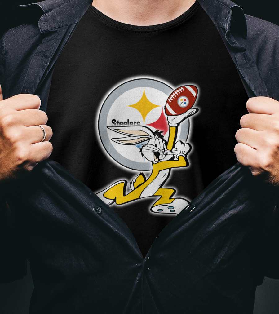 Pittsburgh Steelers Bugs Bunny Football T-Shirt