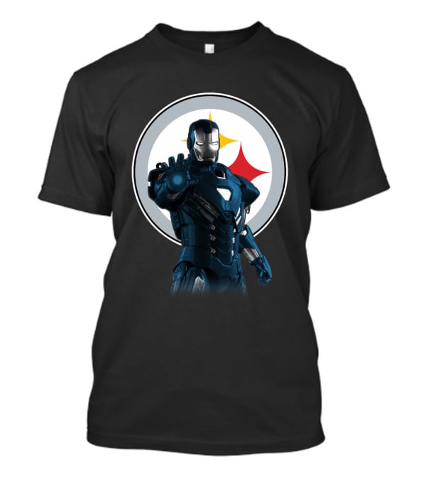 Iron Man Pittsburgh Steelers Friends Crossover T-Shirt