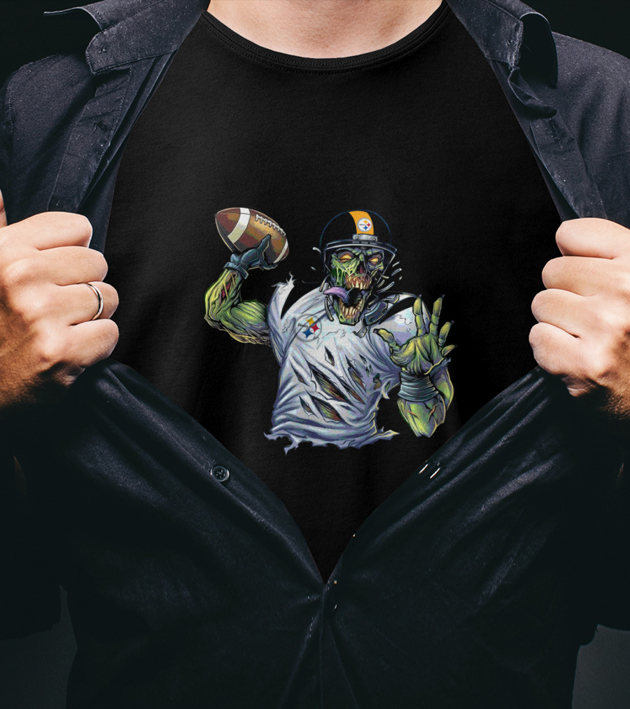 Pittsburgh Steelers Zombie Football Quarterback T-Shirt