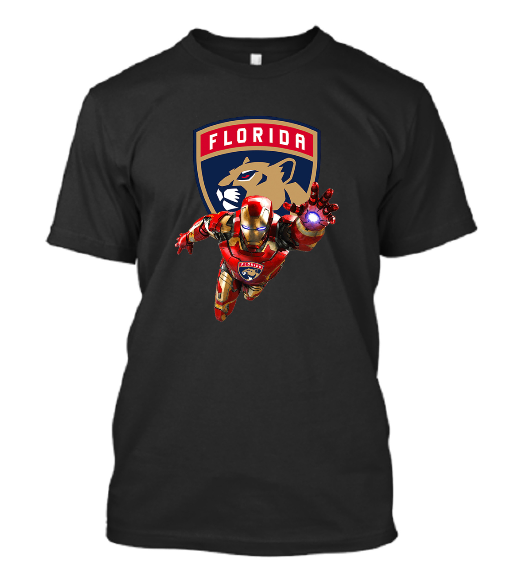 Florida Panthers Iron Man Crossover T-Shirt