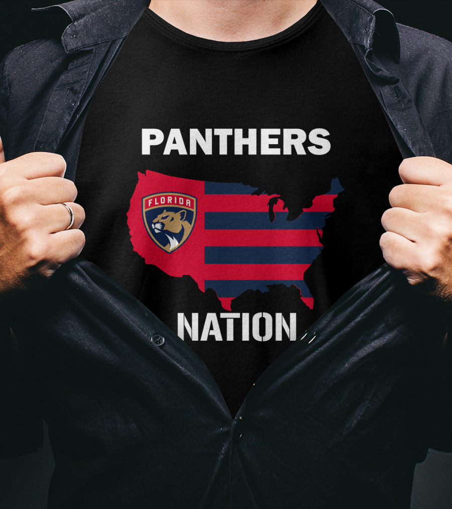 Florida Panthers Nation Map T-Shirt