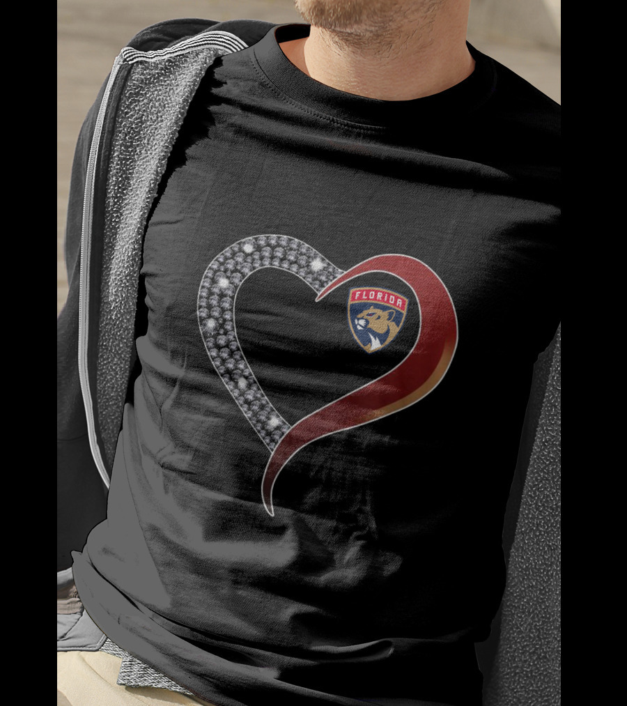 Florida Panthers Heart T-Shirt