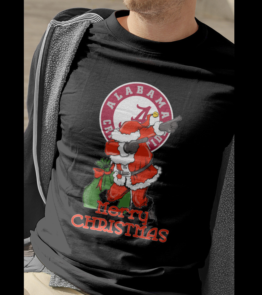 Alabama Crimson Tide Merry Christmas Santa T-Shirt