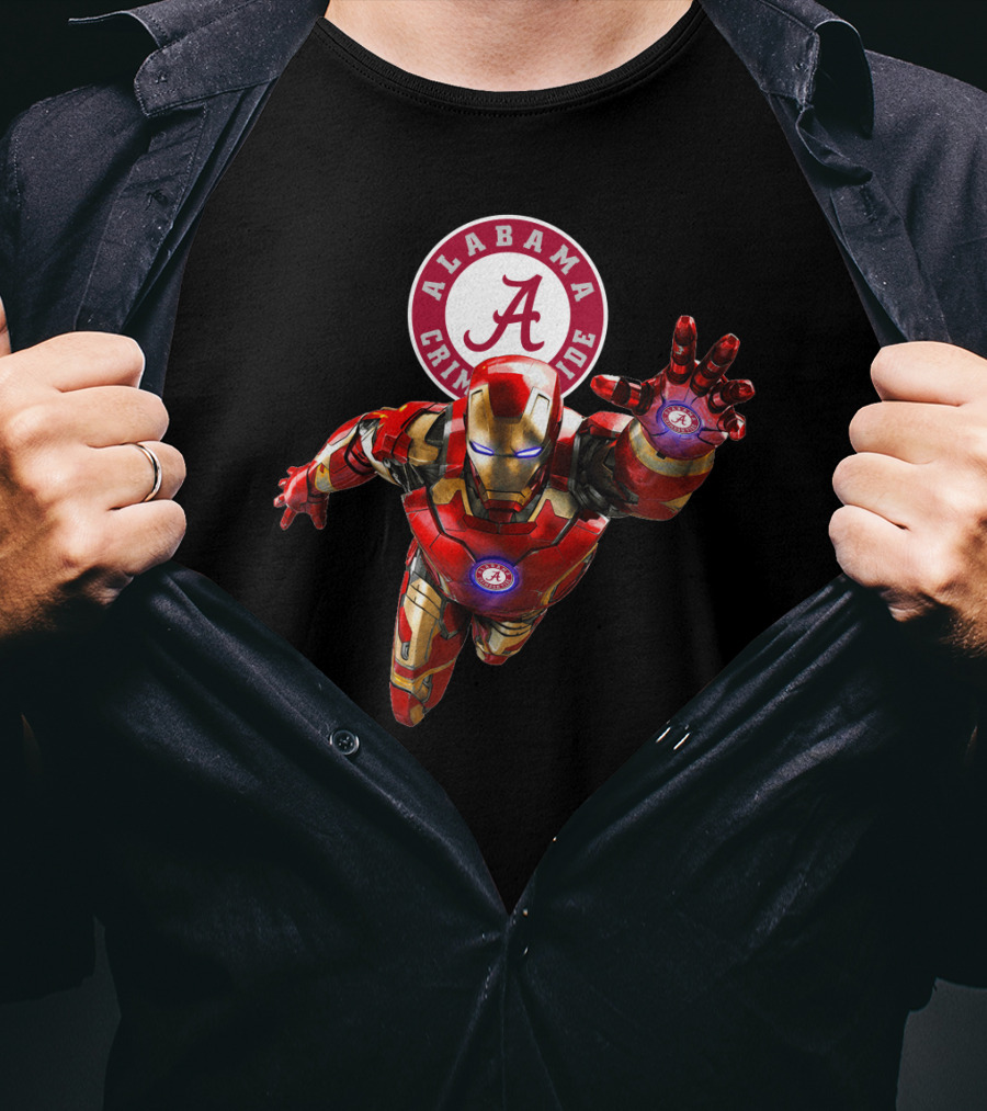Alabama Crimson Tide Iron Man Crossover T-Shirt