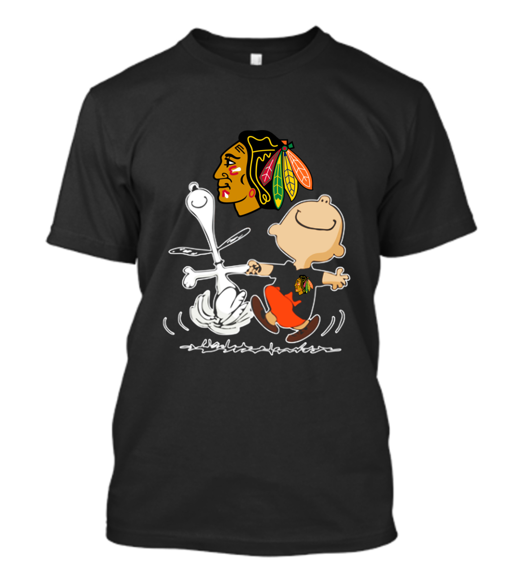 Chicago Blackhawks Peanuts Dancing Celebration T-Shirt