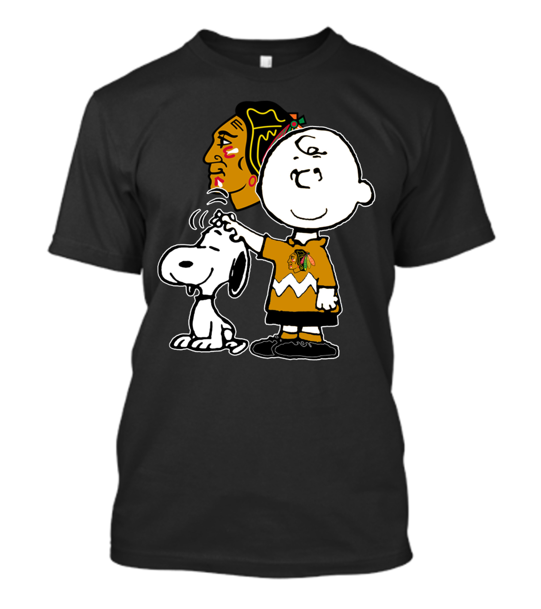 Chicago Blackhawks Charlie Brown And Snoopy T-Shirt
