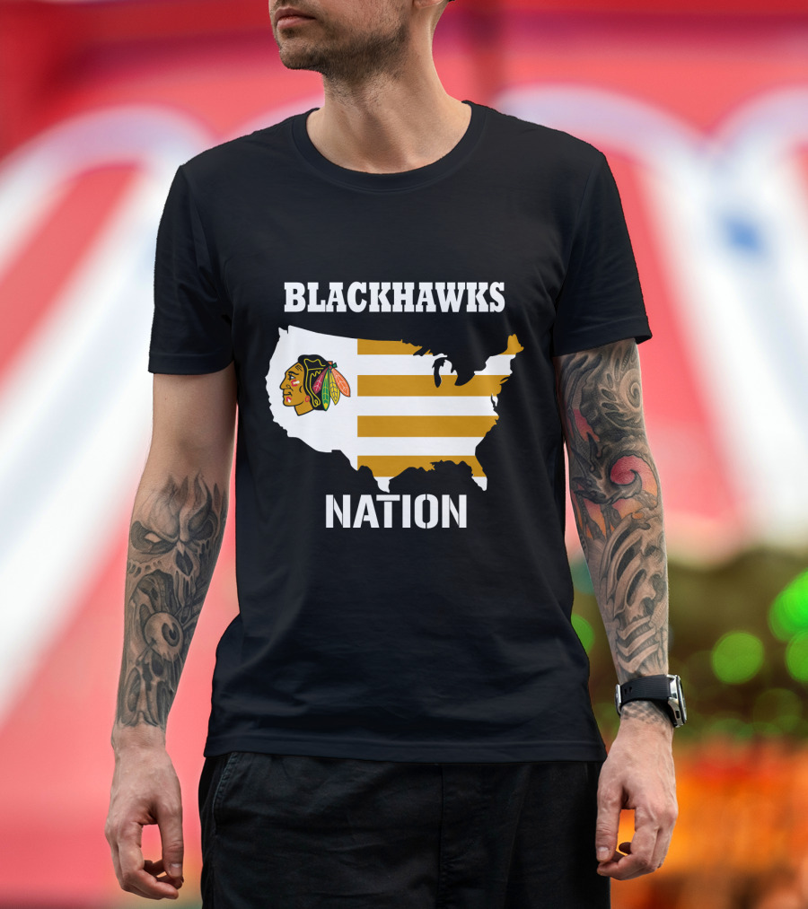 Blackhawks Nation Usa T-Shirt