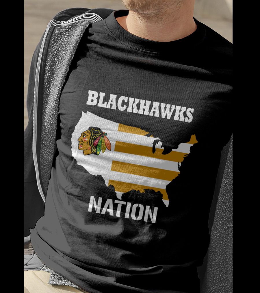 Blackhawks Nation Usa T-Shirt