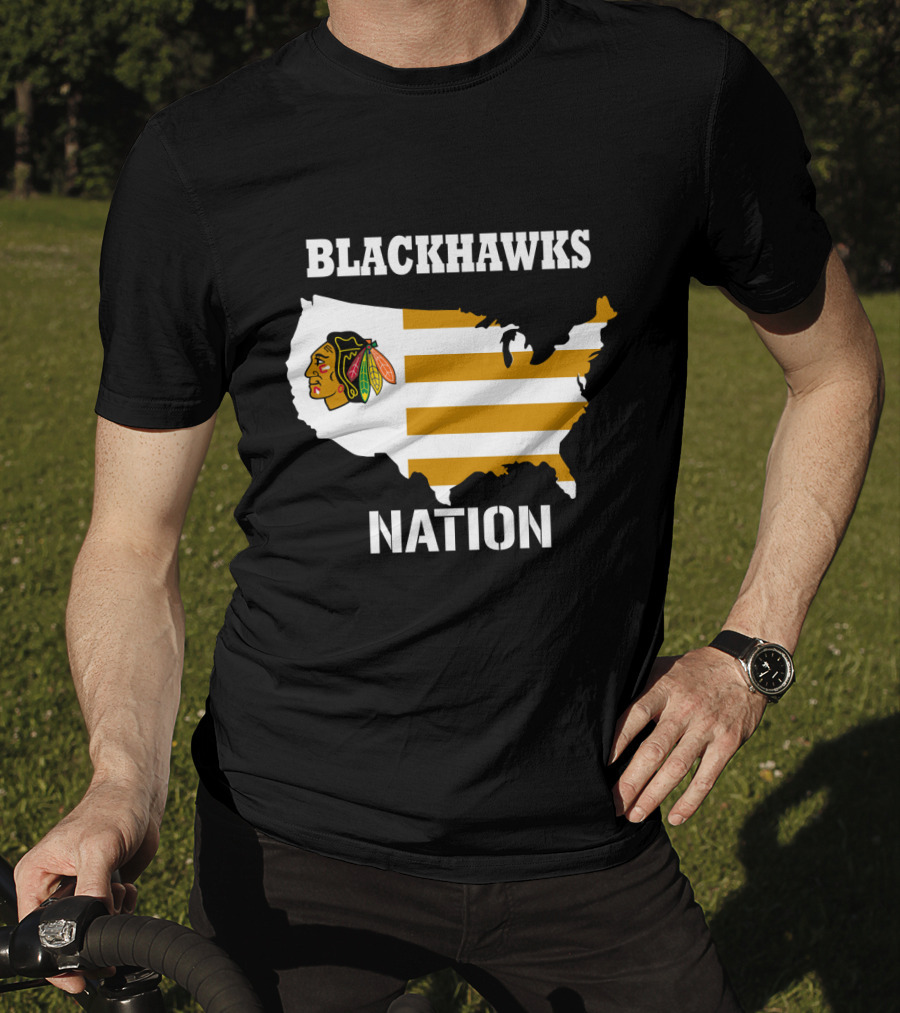 Blackhawks Nation Usa T-Shirt