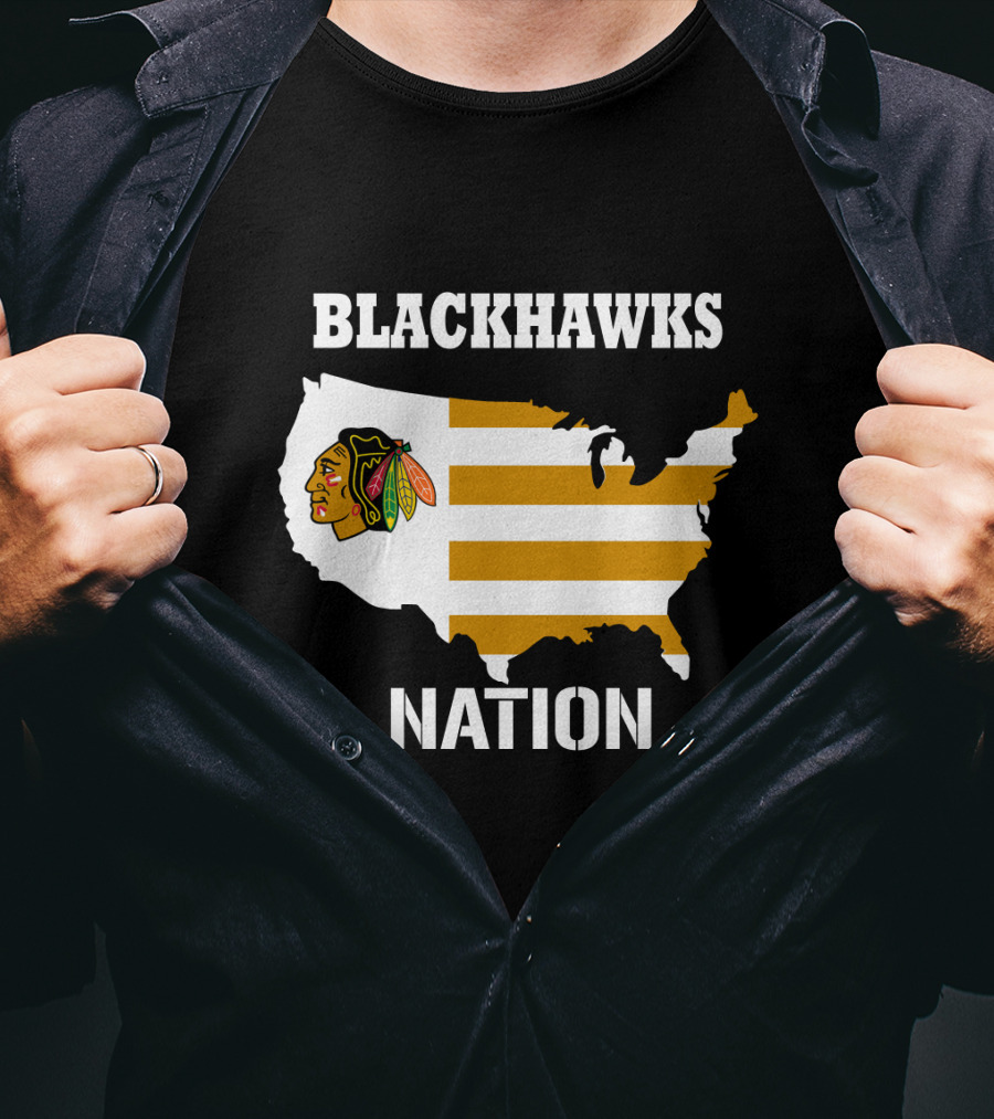 Blackhawks Nation Usa T-Shirt