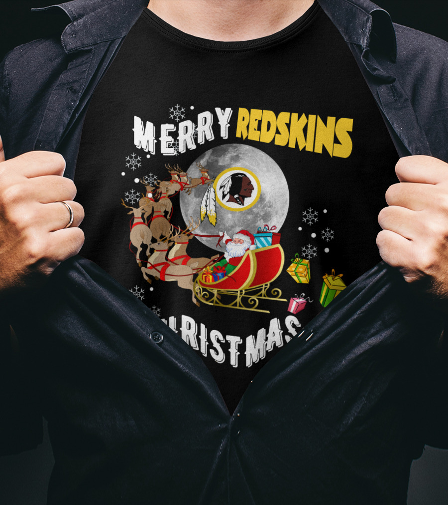 Merry Redskins Christmas T-Shirt