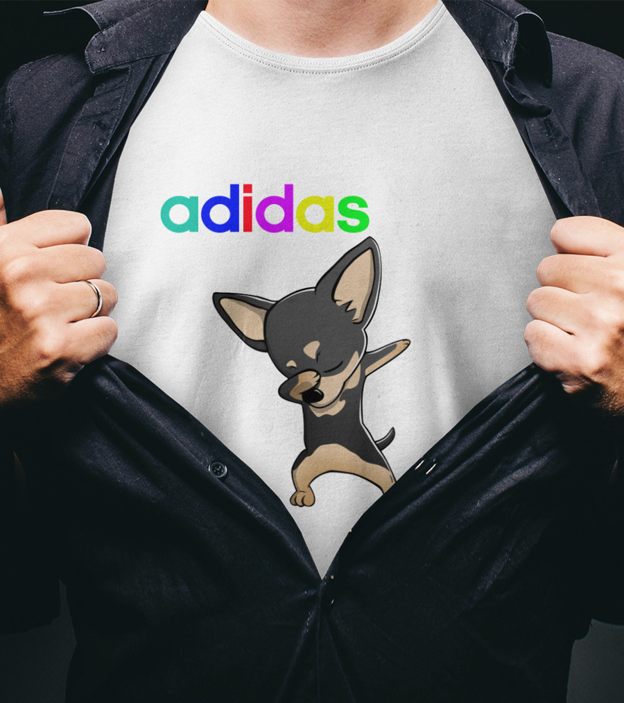 Chihuahua Black Cute Dabbing T-Shirt