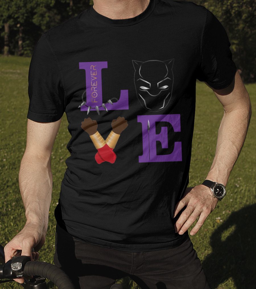 Love Forever Black Panther Wakanda Tribute T-Shirt