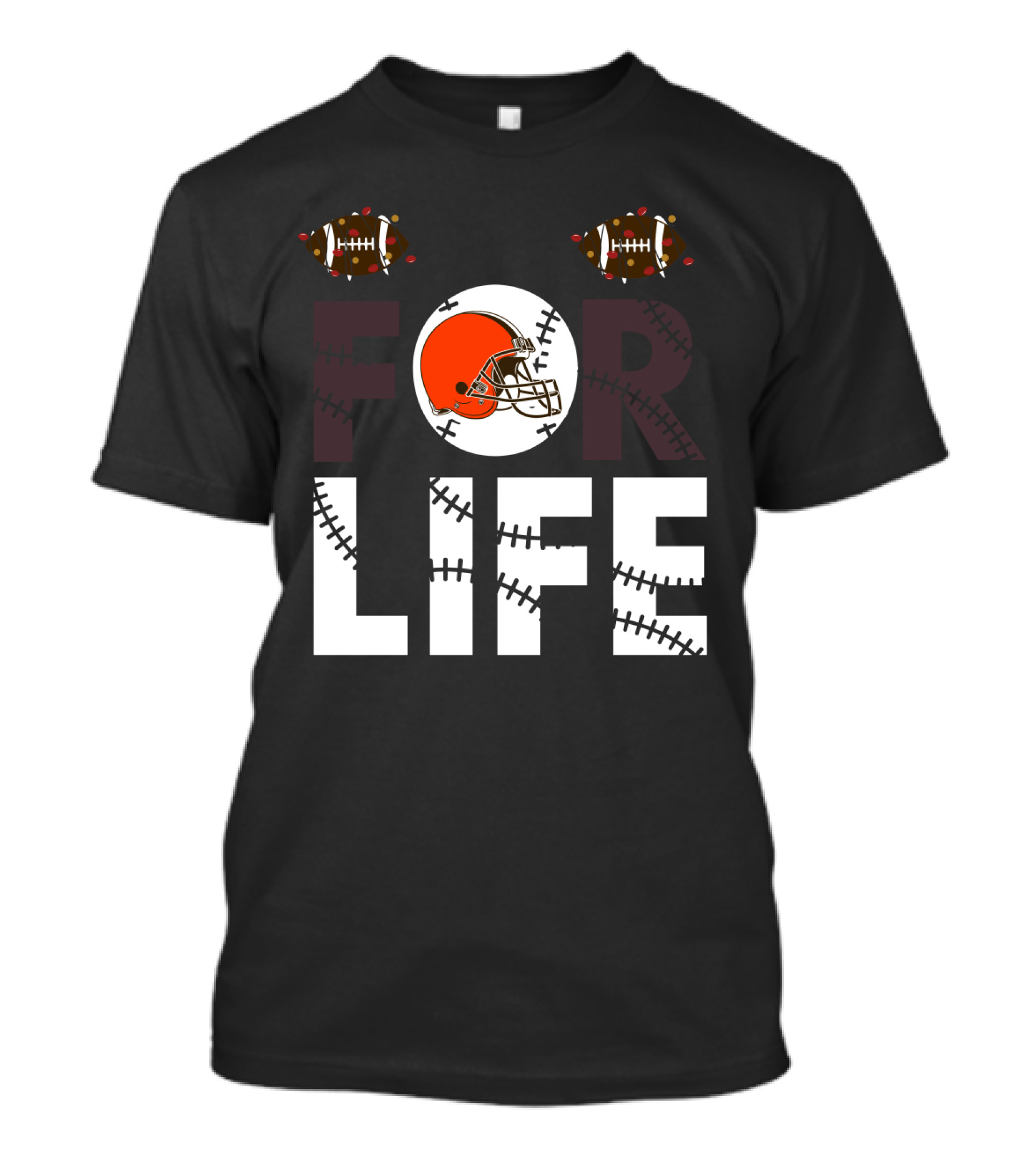 Cleveland Browns Helmet For Life Football Fan T-Shirt