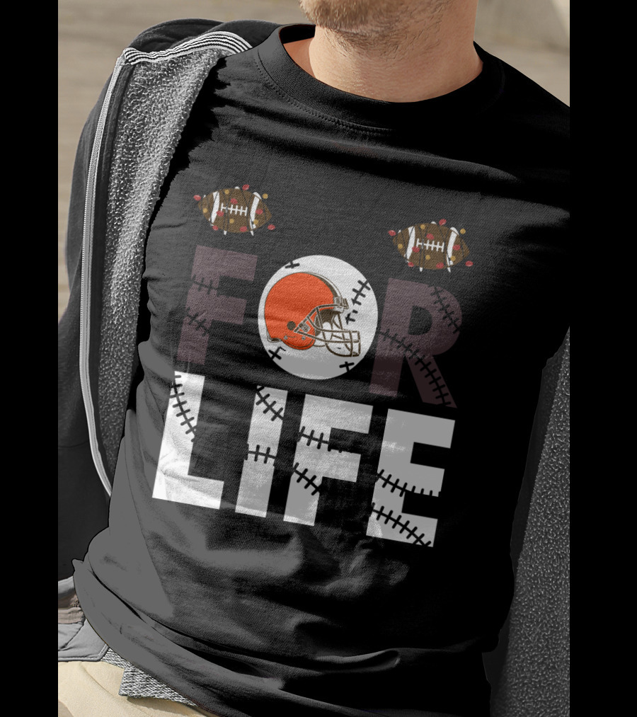 Cleveland Browns Helmet For Life Football Fan T-Shirt