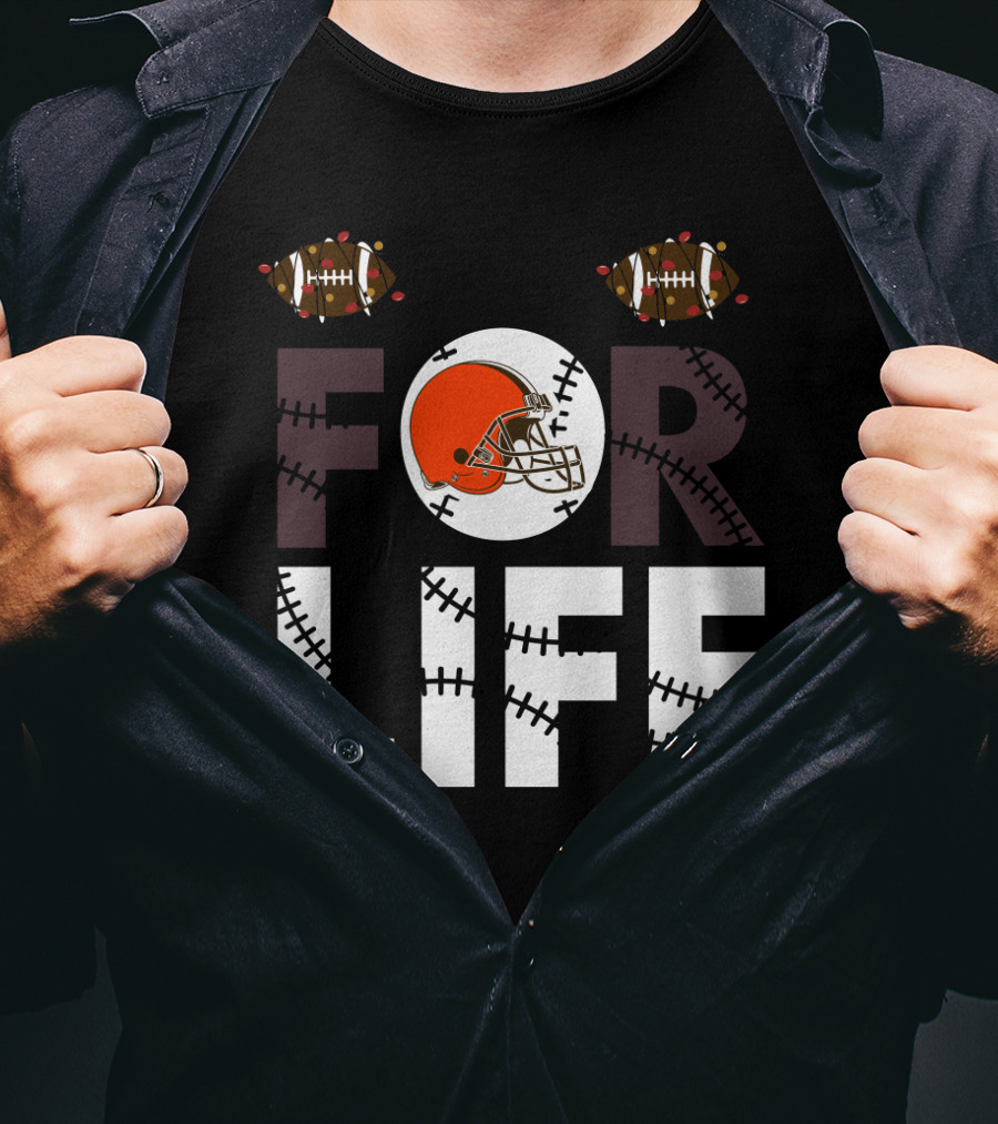 Cleveland Browns Helmet For Life Football Fan T-Shirt