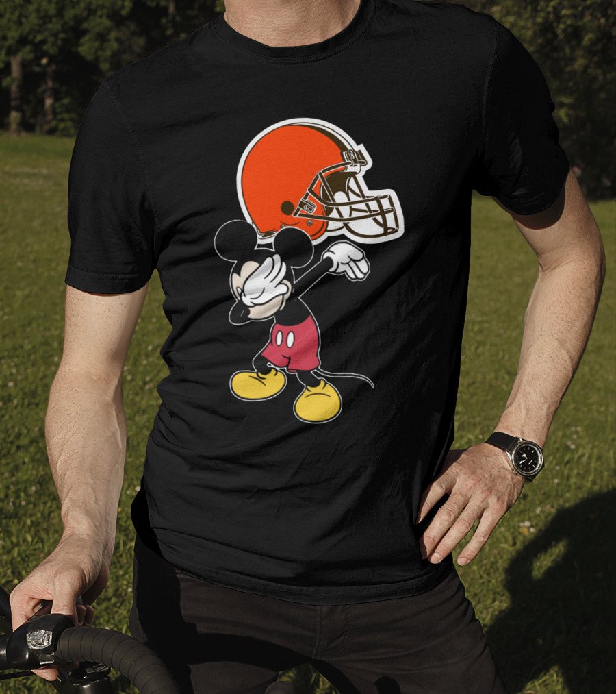 Cleveland Browns Iconic Character Dab With Helmet T-Shirt