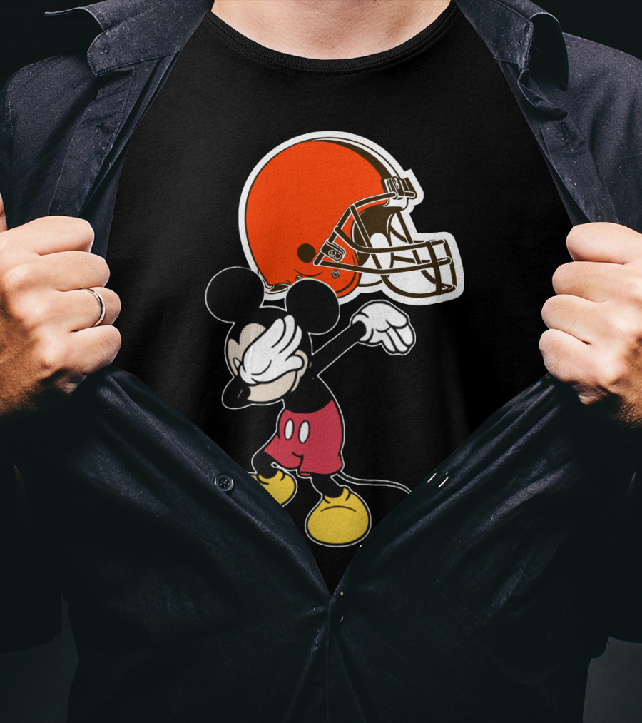 Cleveland Browns Iconic Character Dab With Helmet T-Shirt