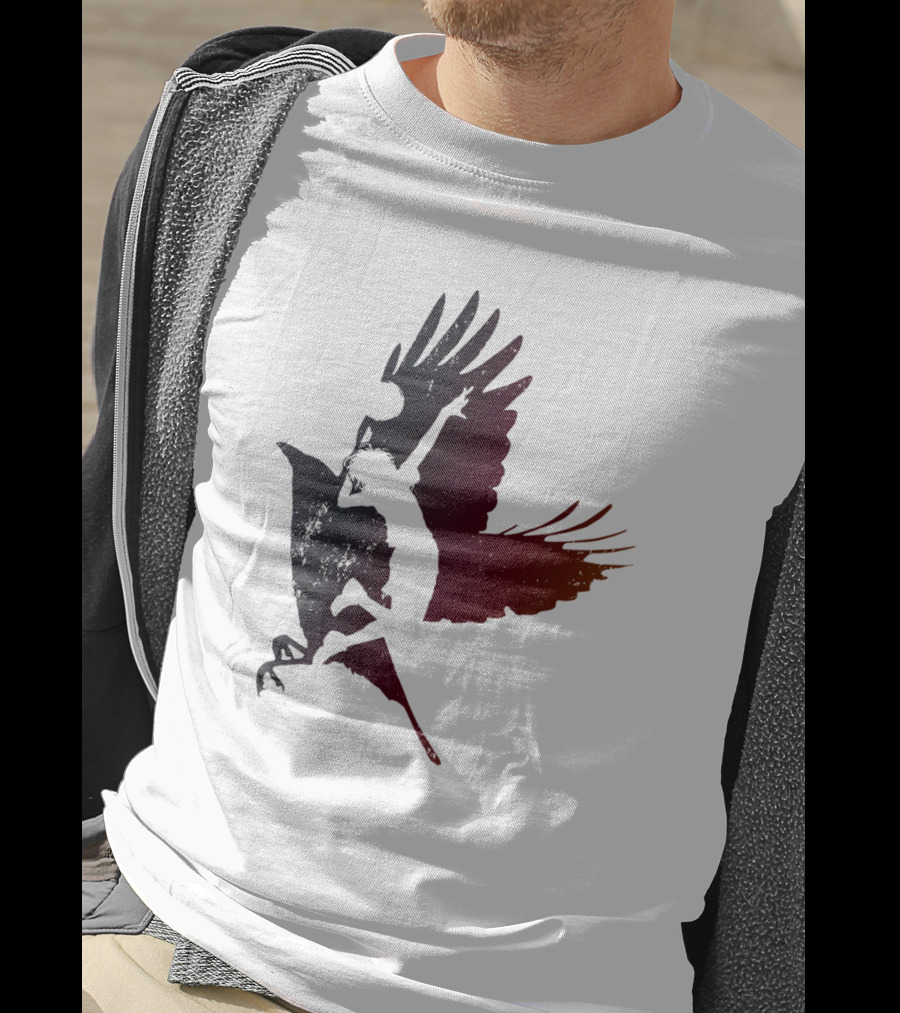 Volleyball Player Silhouette With Bird Wings T-Shirt