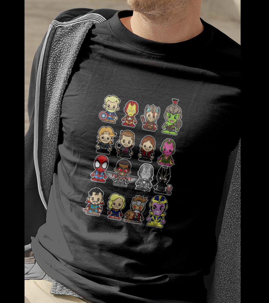 Marvel Cute Avengers Characters Compilation T-Shirt
