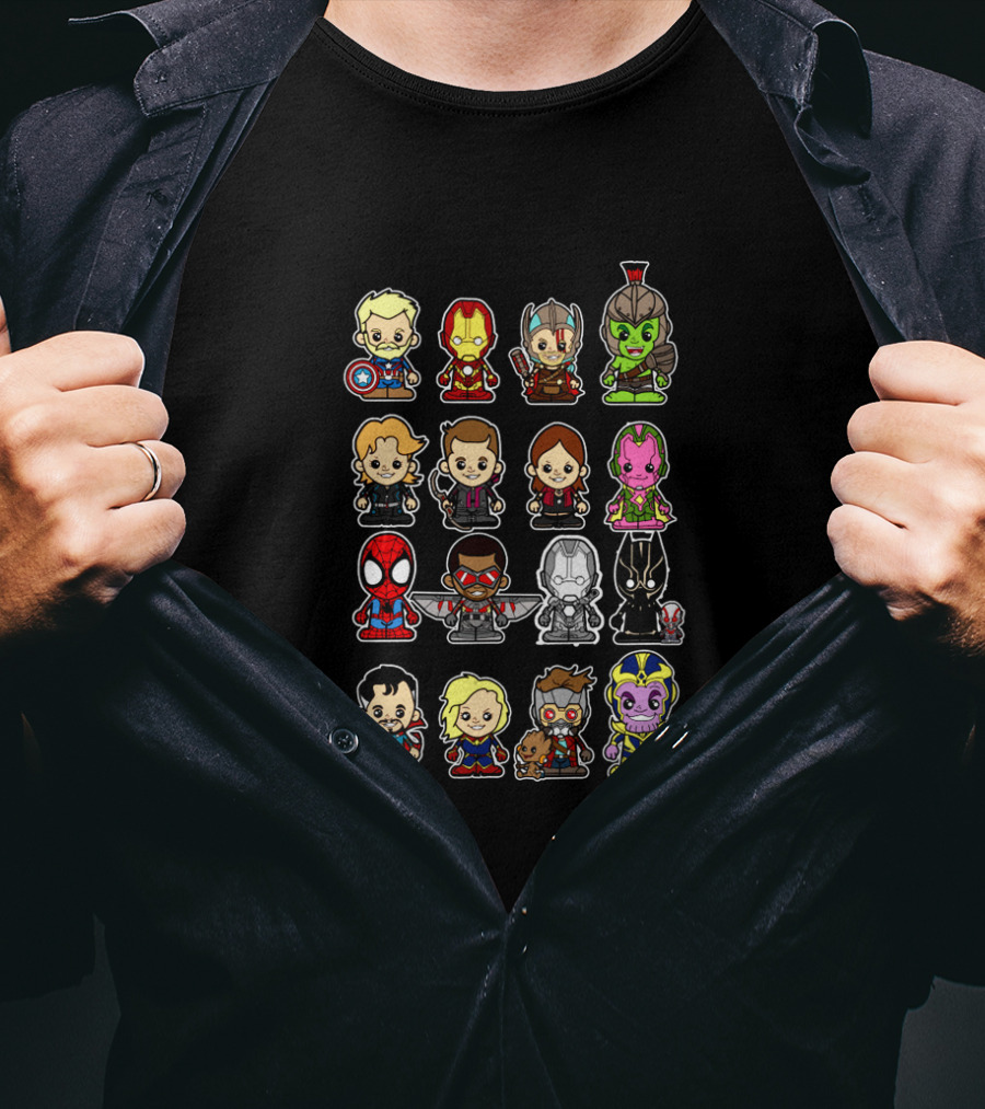 Marvel Cute Avengers Characters Compilation T-Shirt