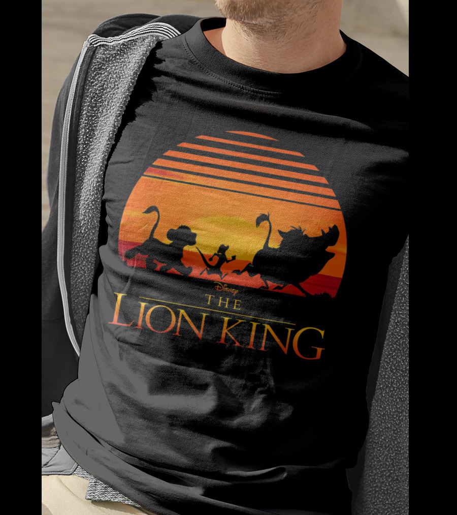 Disney The Lion King Silhouette Sunset Scene T-Shirt