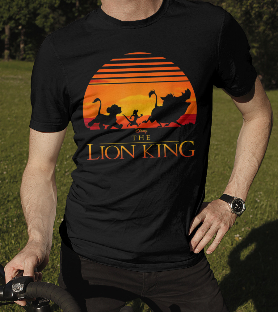 Disney The Lion King Silhouette Sunset Scene T-Shirt