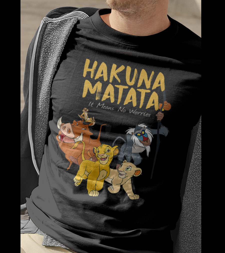Hakuna Matata It Means No Worries Disney Films T-Shirt