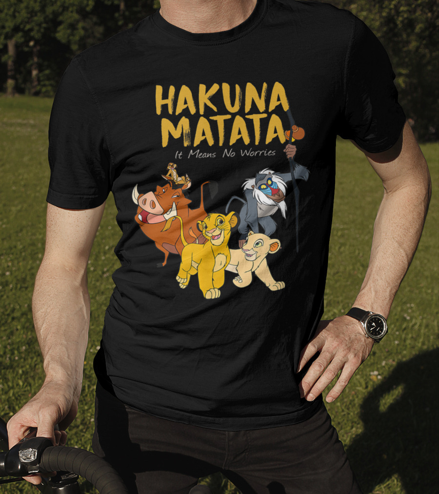 Hakuna Matata It Means No Worries Disney Films T-Shirt