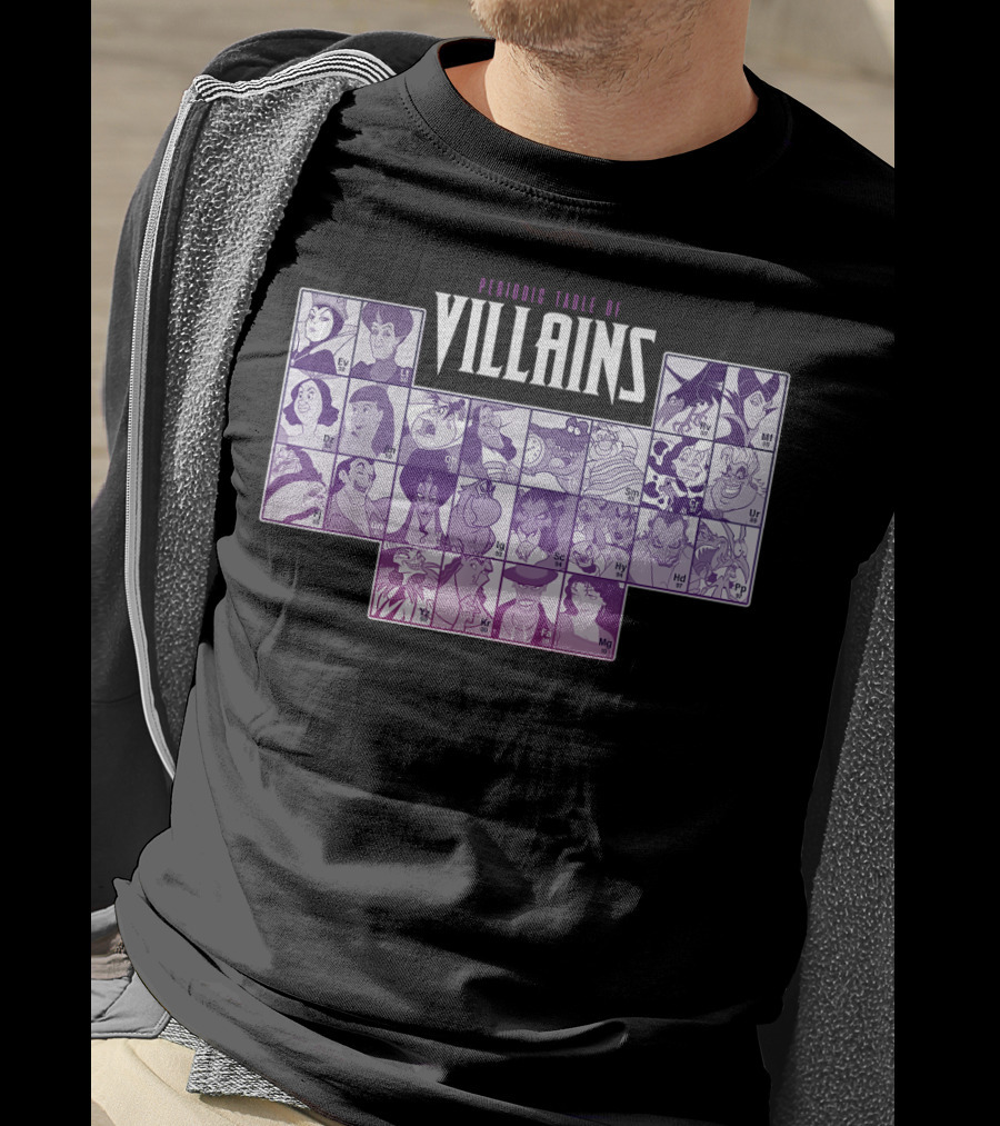 Periodic Table Of Disney Villains T-Shirt