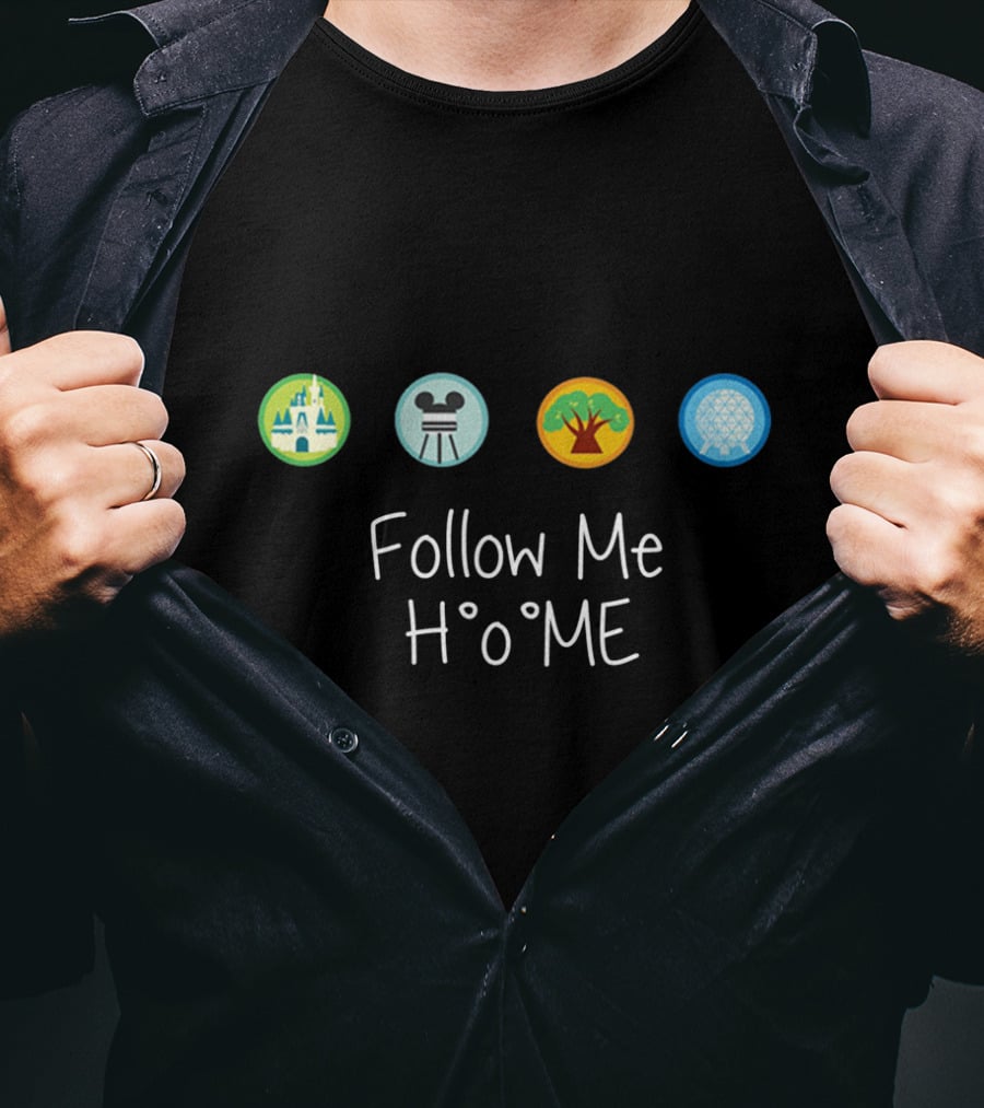 Follow Me Home Disney Parks Icons T-Shirt