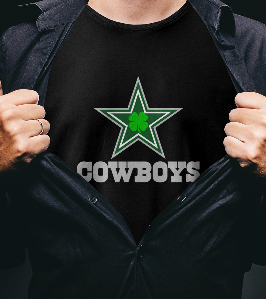 Cowboys Green Star Clover T-Shirt
