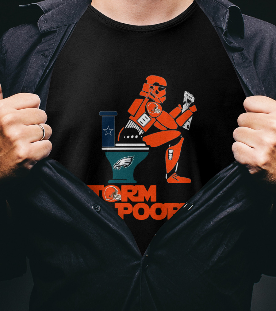 Storm Pooper Cleveland Browns Philadelphia Eagles Dallas Cowboys Legends T-Shirt