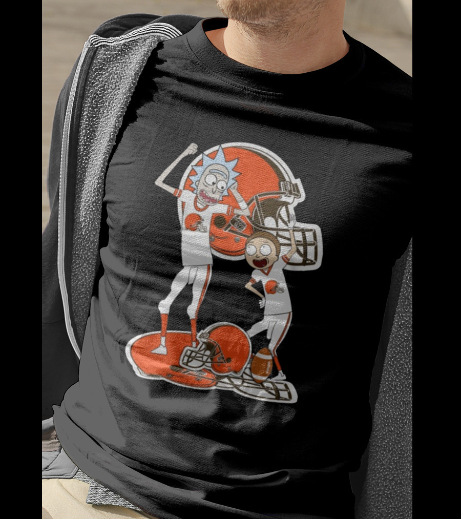 Cleveland Browns Football Rick And Morty Celebration T-Shirt