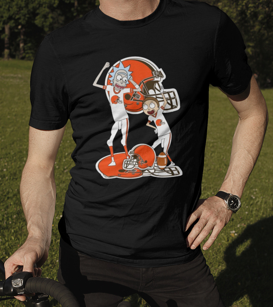 Cleveland Browns Football Rick And Morty Celebration T-Shirt
