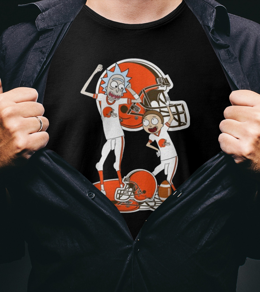 Cleveland Browns Football Rick And Morty Celebration T-Shirt