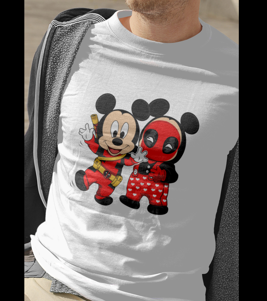 Disney Mickey Mouse And Deadpool Mashup T-Shirt