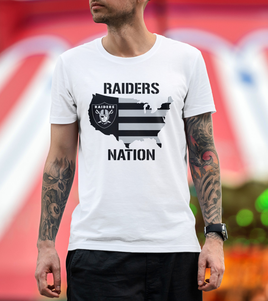 RAIDERS NATION USA MAP T-Shirt