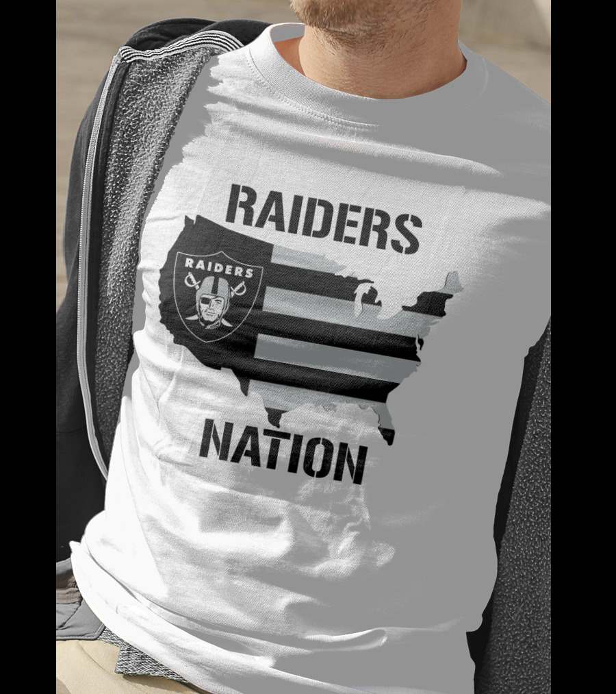 Raiders Nation USA Map T-Shirt