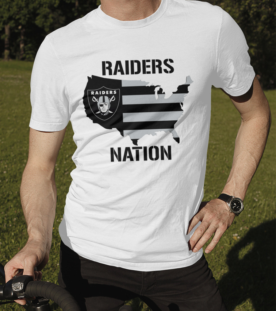 Raiders Nation USA Map T-Shirt
