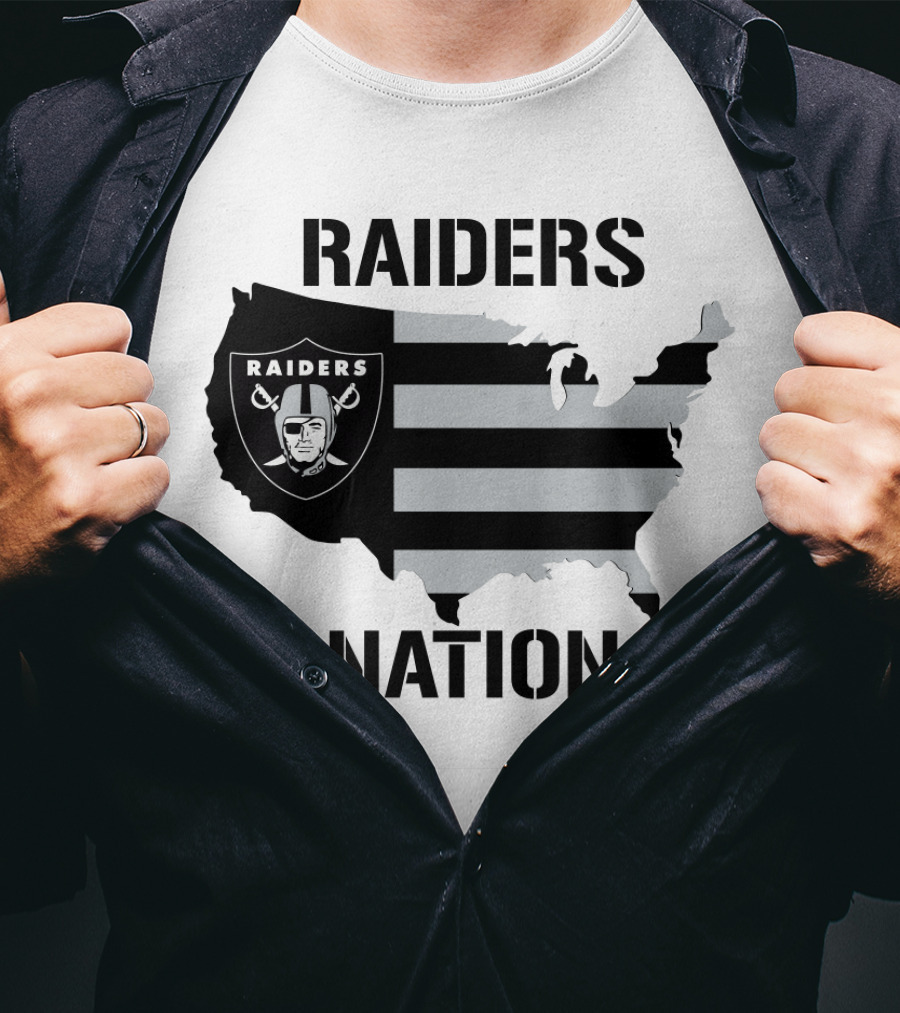 Raiders Nation USA Map T-Shirt