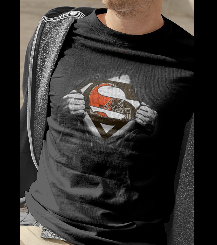 Cleveland Browns Super Hero Logo NFL Football T-Shirt